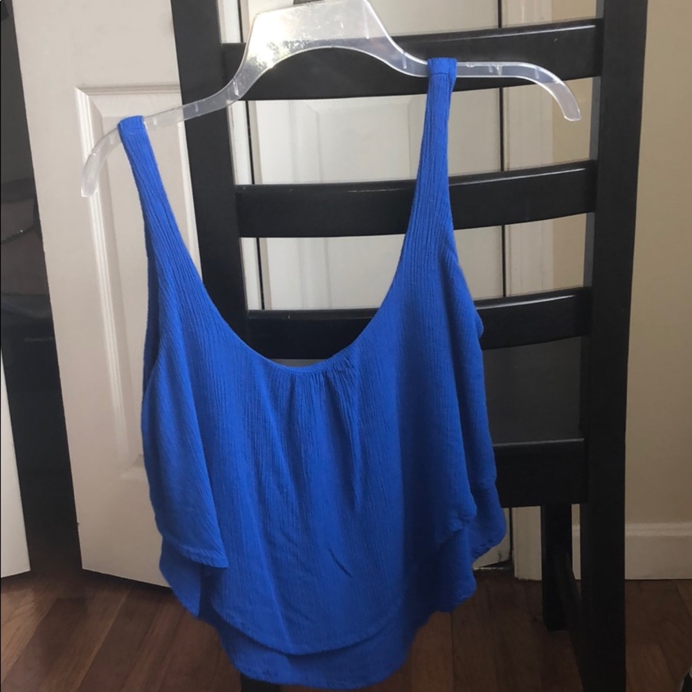 Royal blue Papercrane size Med flow-y tank.